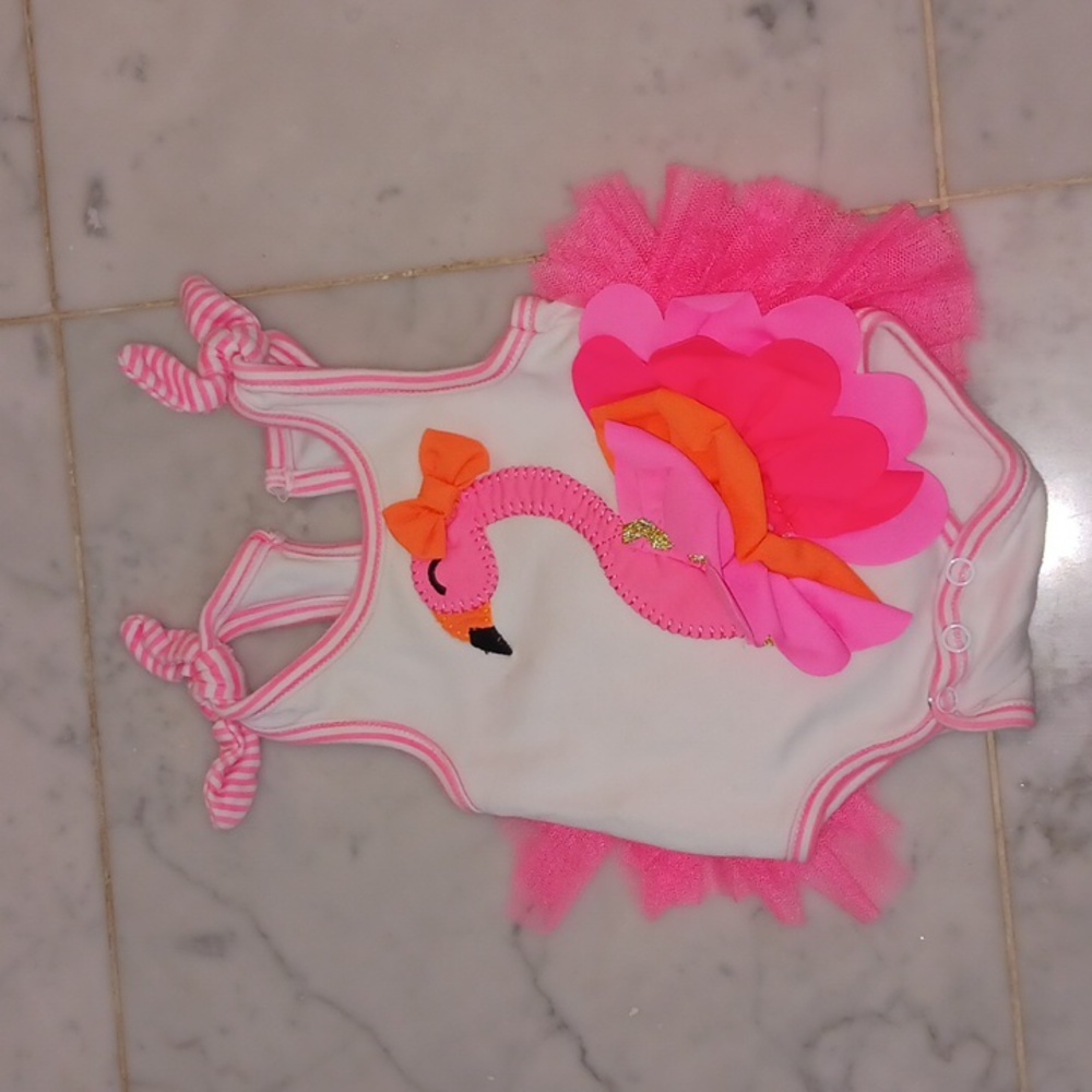 Mud Pie flamingo onesie